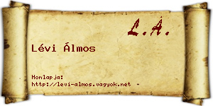Lévi Álmos névjegykártya